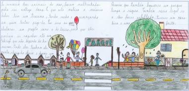 Desenho vencedor do convurso do IPTU 2015 - Fotografo: Secom/Divulgação - Data: 24/09/2014