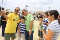 O prefeito de Joinville, Carlito Merss, visitou todo o parque antes da solenidade de inauguração. A comunidade aproveitou para agradecer pelo espaço de lazer - Fotografo: Mauro Artur Schlieck - Data: 06/11/2011