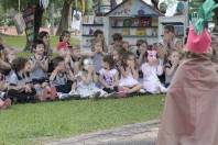  Projeto Cultura na Praça que vem sendo desenvolvido pela professora Patrícia e crianças do segundo período do CEI Cachinhos de Ouro - Fotografo: Luís Gustavo Fusinato - Data: 15/04/2015