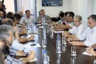 Prefeito  Udo Döhler e secretários durante primeira reunião com vereadores para apresentar projetos da reforma administrativa - Fotografo: Jaksson Zanco - Data: 21/01/2013