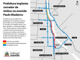 Mapa do corredor de ônibus da avenida Paulo Medeiros - Fotografo: Secom / Arte - Data: 13/04/2016