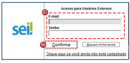 Acesso externo ao SEI - Sistema Eletrônico de Informações