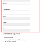 Formulário de cadastro de usuário em Autosserviço