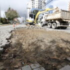 Máquinas trabalham em obra no cruzamento das ruas Eugênio Moreira e Bahia
