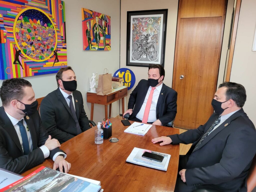 Prefeito Adriano Silva realiza reunião com deputados federais