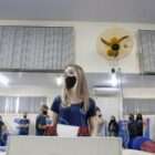 Alunos participam de gincana durante exposição interativa sobre AVC