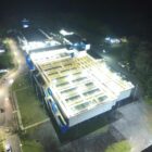 Imagem aérea de unidade da Companhia Águas de Joinville