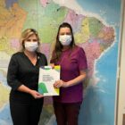 vice-prefeita Rejane Gambin e a secretária adjunta de Políticas para Mulheres, Viviane Dutra