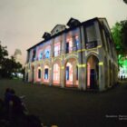 Museu da Imigração com projeções de luzes