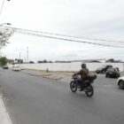 Parte da rua Aubé que passa por obras