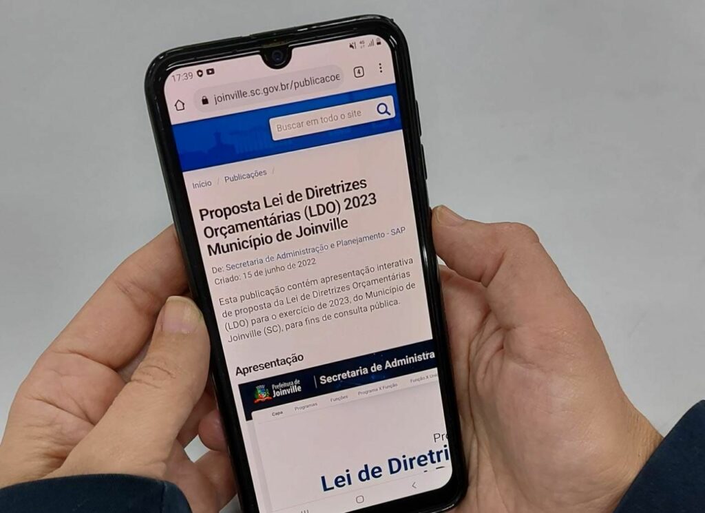 Prefeitura de Joinville abre consulta pública para Lei de Diretrizes Orçamentárias e Plano Plurianual