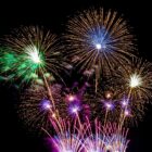fogos de artifício coloridos