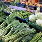 Verduras em exposição