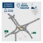 Mapa com as alterações no trânsito
