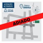 Imagem do mapa com as modificações e uma tarja escrito adiado