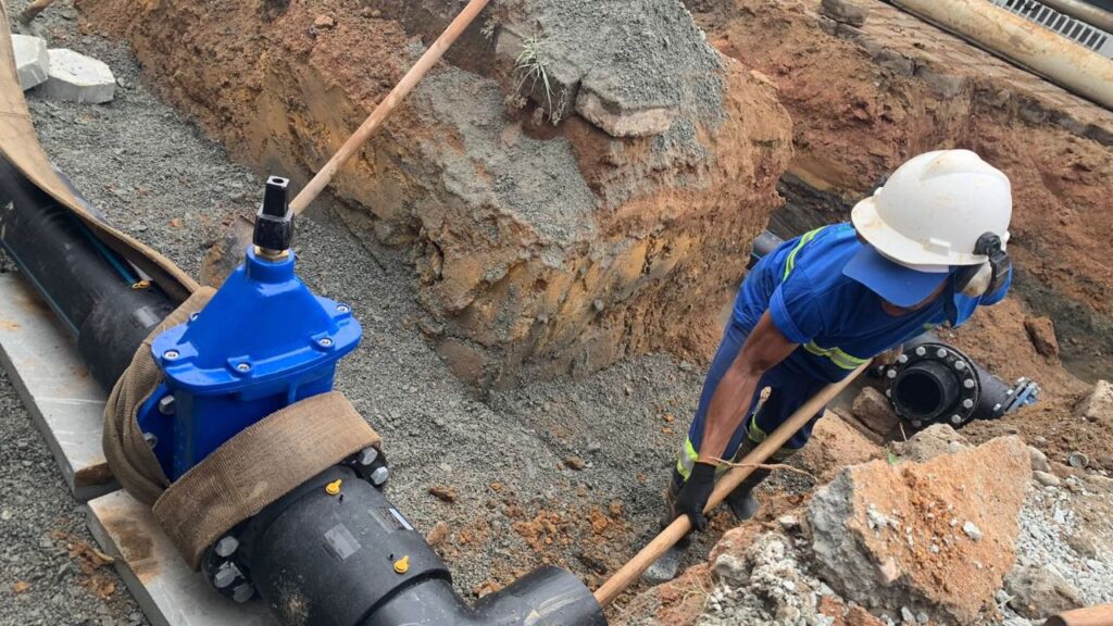 Pirabeiraba recebe obras na rede de abastecimento nesta sexta-feira