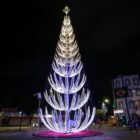 Árvore musical iluminada