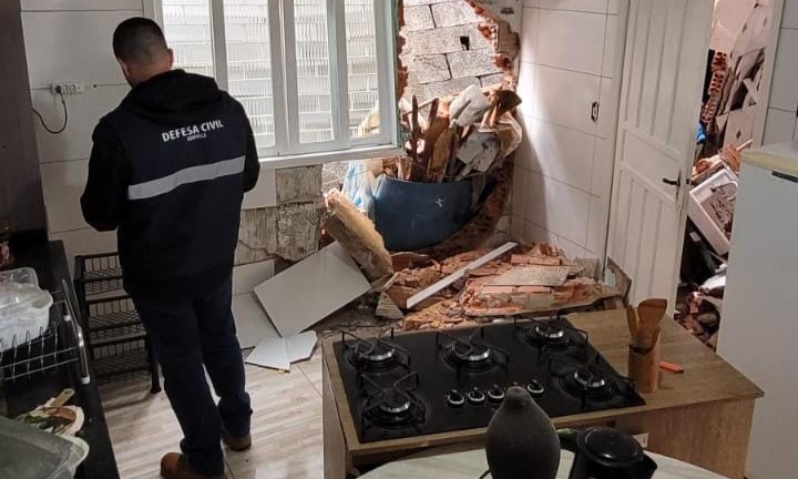 Defesa Civil de Joinville atende ocorrências causadas pela chuva