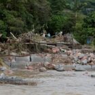 Ponte do Quiriri após destruição pela chuva