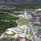 Imagem aérea do Parque da Cidade onde fica a rótula que vai passar por obras