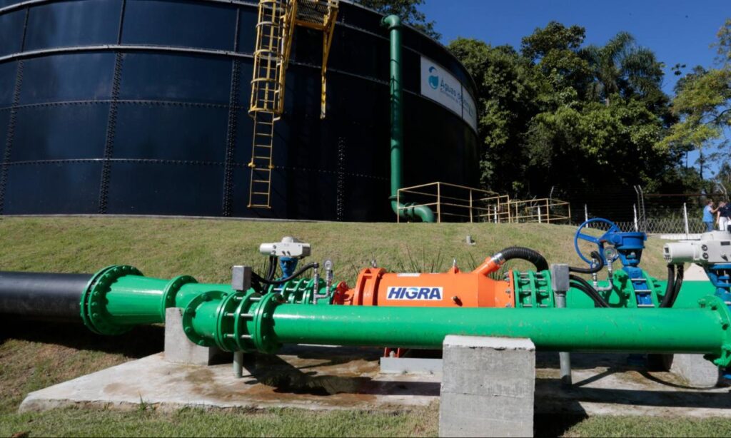 Águas de Joinville instala turbina em tubulação de água para gerar energia elétrica
