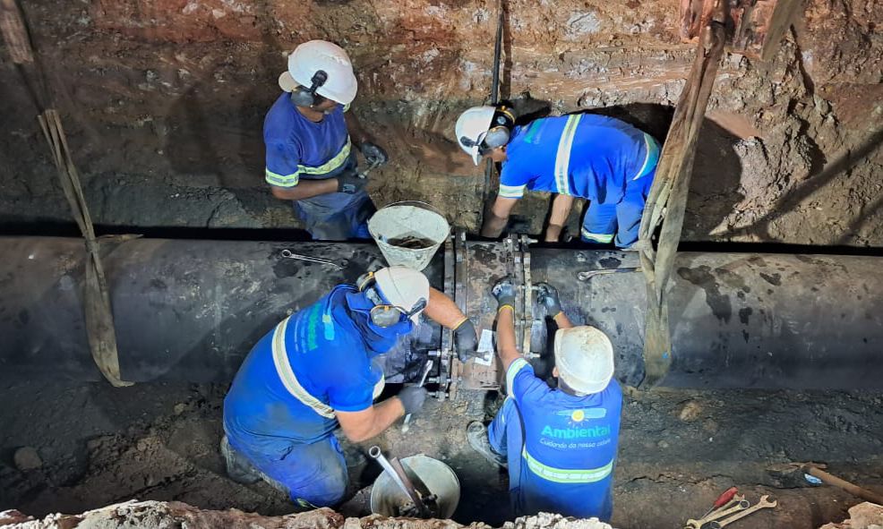 Águas de Joinville finaliza reparo na rede de água da rua Florianópolis