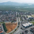 Imagem aérea da cidade onde a nova ponte vai ser construída