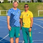 Edenilson e o técnico Eliandro