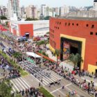 Vista aérea do local do desfile