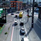 Visão aérea das 3 faixas da rua Dom Bosco