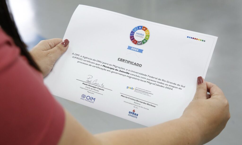 Joinville recebe selo da ONU em reconhecimento às ações de 2024