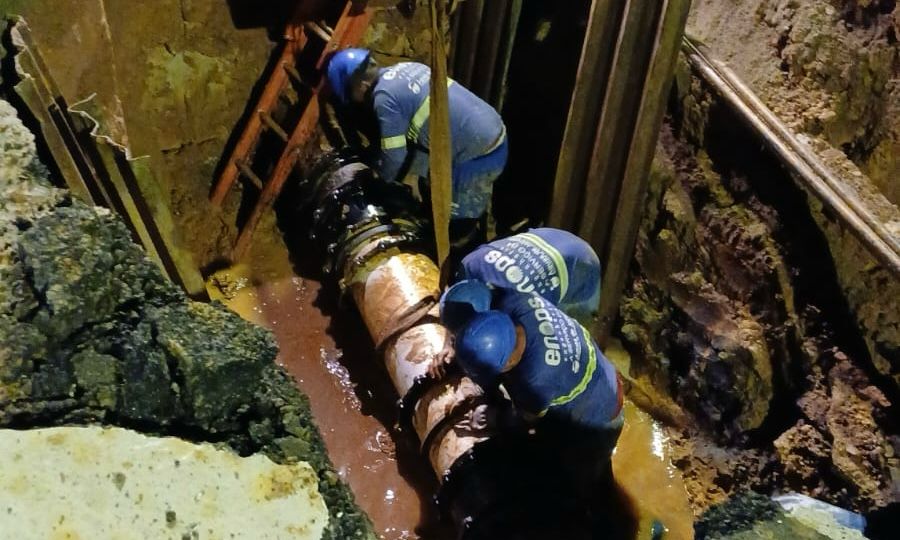 Águas de Joinville segue trabalhando na manutenção emergencial no bairro Boa Vista