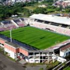 Imagem aérea do estádio de futebol Arena