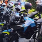 Novas motocicletas identificadas com as cores do Detrans