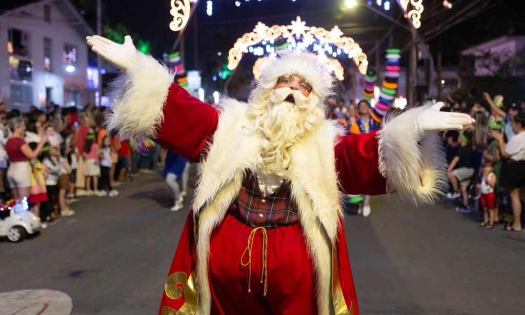 Primeiro desfile do Natal de Joinville encanta adultos e crianças