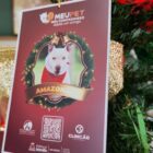 Árvore de natal com foto de um cachorro