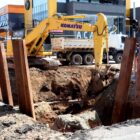 Local da obra na avenida Procópio Gomes