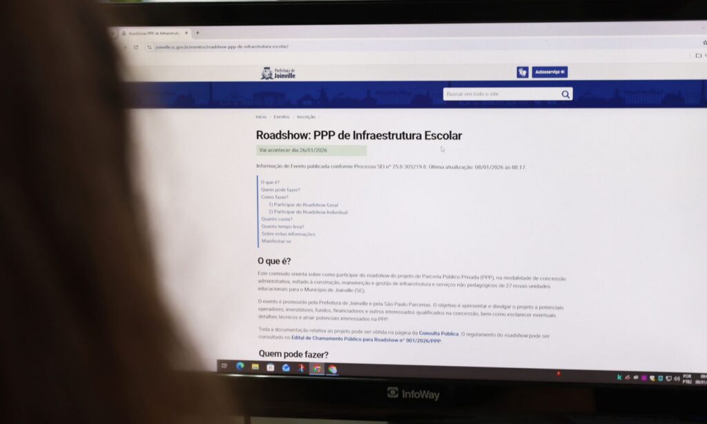 Prefeitura de Joinville promove roadshow sobre PPP de Infraestrutura Escolar