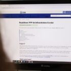 Imagem mostra tela de computador na página do roadshow da PPP da infraestrutura escolar