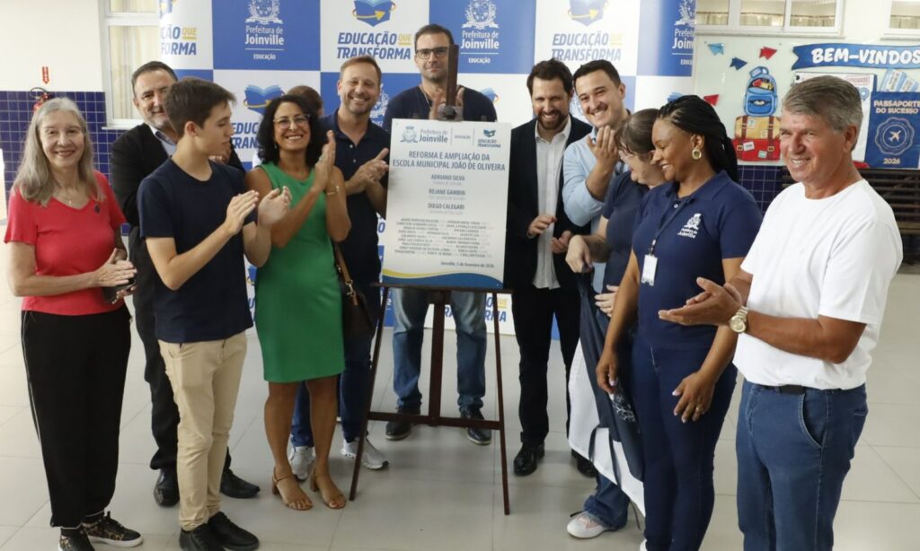 Com investimento de R$ 16 milhões, Prefeitura de Joinville inaugura obras de reforma e ampliação de escola na zona Sul