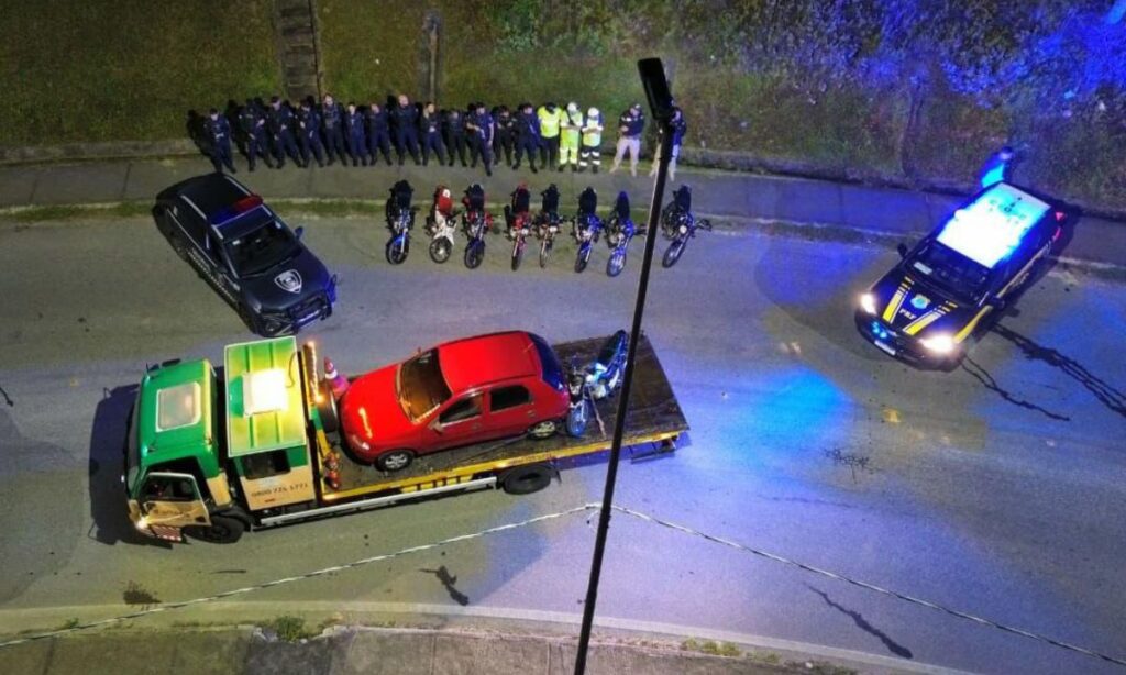 Operação conjunta resulta em mais de 30 autuações durante prática de ‘rolezinho’ em Joinville