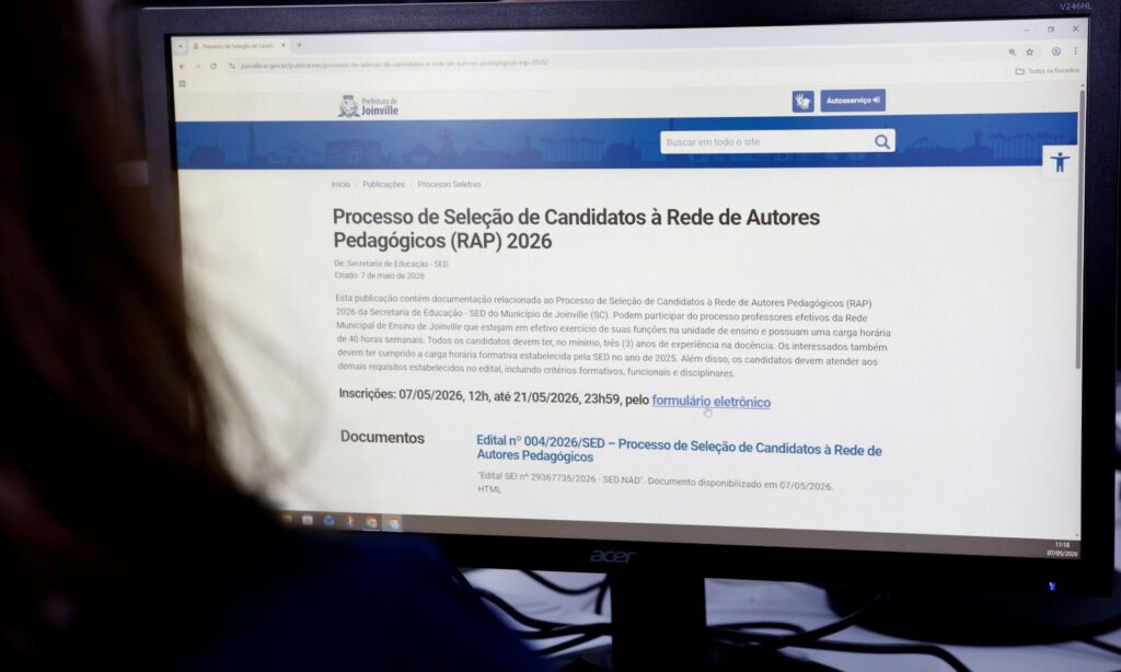 Secretaria de Educação abre inscrições de bolsas para professores produzirem materiais didáticos em Joinville