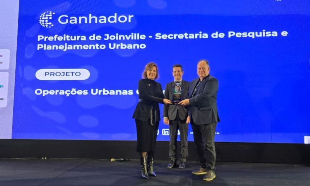 Joinville recebe Prêmio InovaCidade pelo projeto das Operações Urbanas Consorciadas