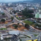 Imagem aérea da avenida Santos Dumont