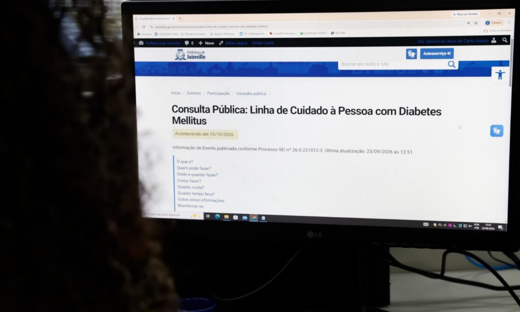 Secretaria da Saúde de Joinville abre consulta pública sobre a nova Linha de Cuidado à Pessoa com Diabetes