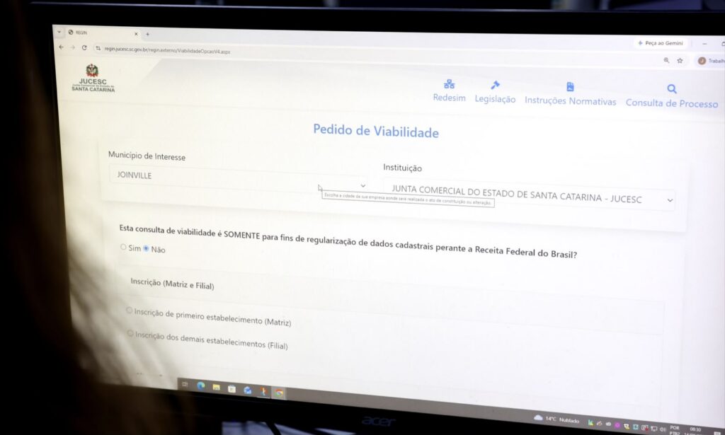 Prefeitura de Joinville orienta sobre indisponibilidade temporária do sistema para abertura e registro de empresas