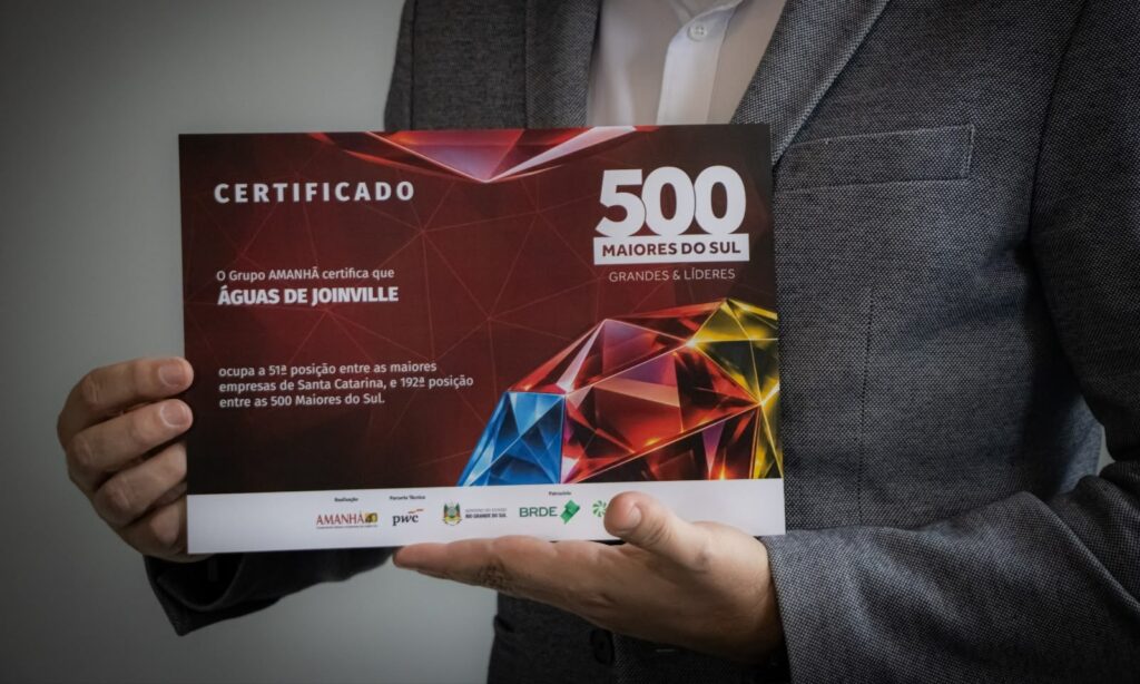 Águas de Joinville está entre as maiores empresas da região Sul do país